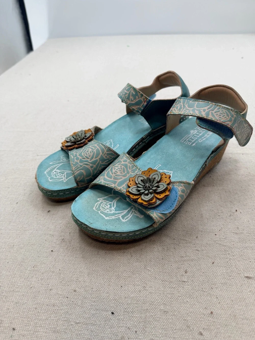 L’Artiste by Spring Step Leather Wedge Sandal